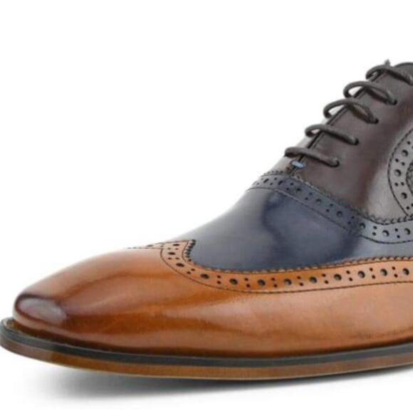NWOT Asher Green, tricolored Wingtip, Men’s Size 9 - Picture 1 of 5